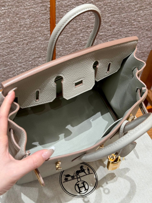 Birkin 25 Gris Perle Luxury Bag