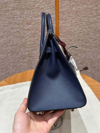 Birkin 25 Blue Saphir Luxury Bag