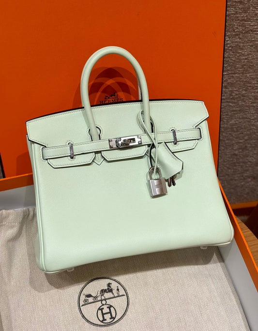 Birkin 25 Vert Fizz Luxury Bag