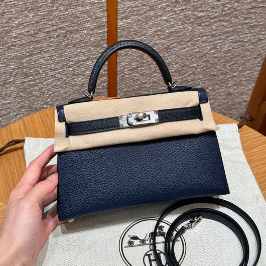 Kelly Mini II Blue Indigo And M Blue Encer Luxury Bag