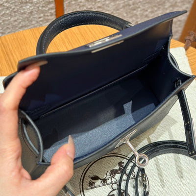 Kelly Mini II Blue Indigo And M Blue Encer Luxury Bag