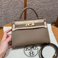 Kelly Mini II Etoupe Luxury Bag
