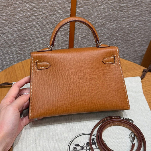 Kelly Mini II Gold Luxury Bag