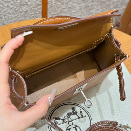 Kelly Mini II Gold Luxury Bag