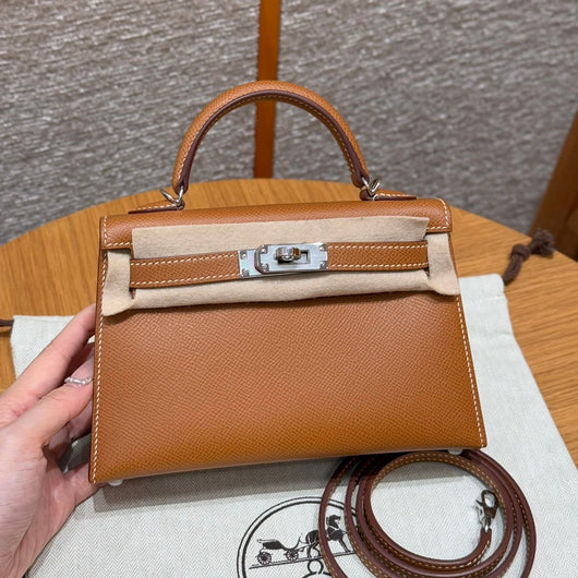 Kelly Mini II Gold Luxury Bag