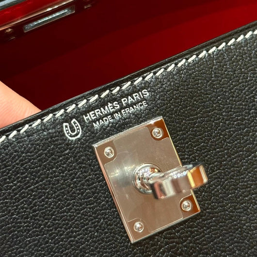 Kelly Mini II Noir And Rouge Coeur Luxury Bag