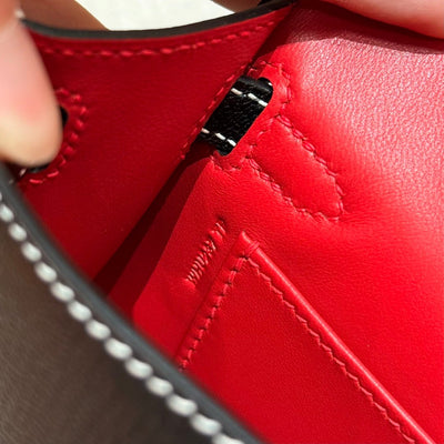 Kelly Mini II Noir And Rouge Coeur Luxury Bag