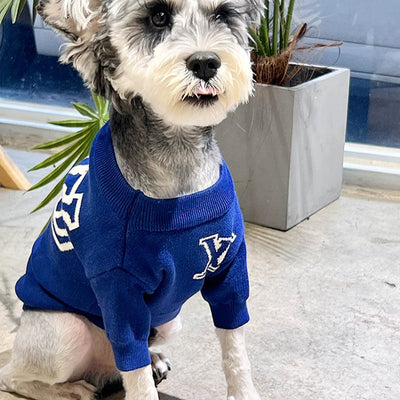 Dogs Blue Black Sleek Sweater