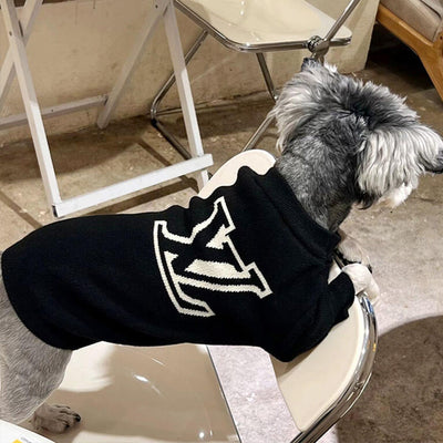 Dogs Blue Black Sleek Sweater