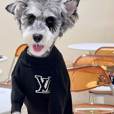 Dogs Blue Black Sleek Sweater