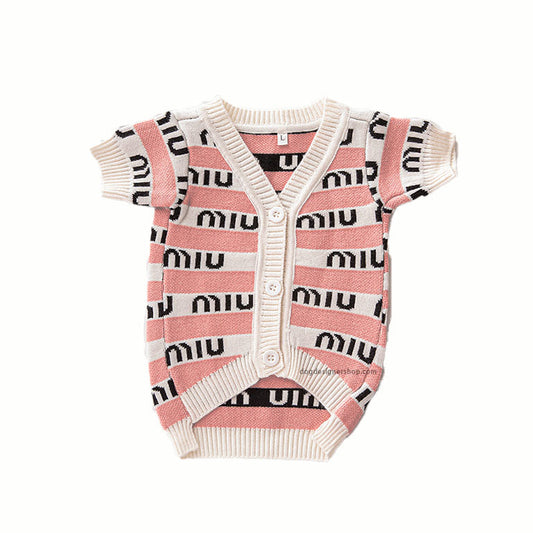 Pink Dog Cardigan Dope Sweater