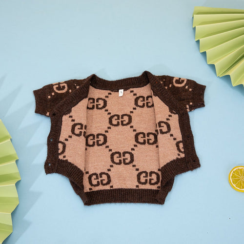 Luxury Coffee Puppy Fire Sweater