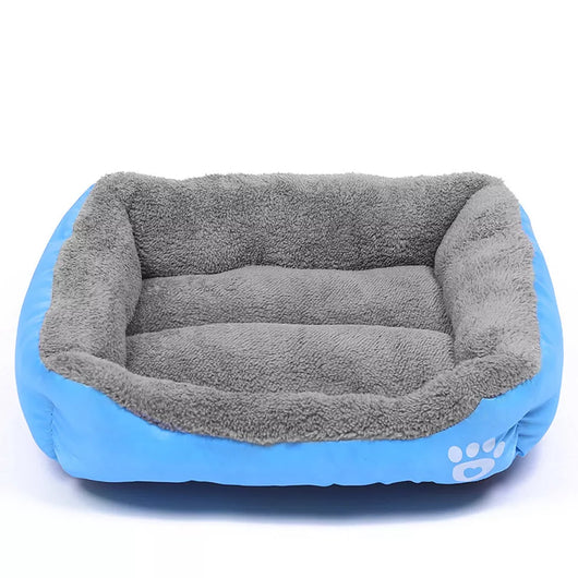 Soft orthopedic style dog bed with cozy plush interior for dogs