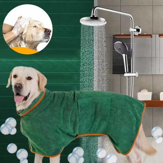 LV Dog Quick Dry Retro Bathrobe